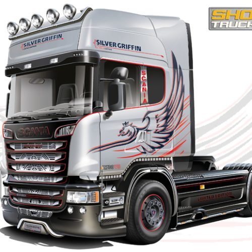 3906 SCANIA R730 V8 STREAMLINE ”SILVER GRIFFIN” (1 : 24)