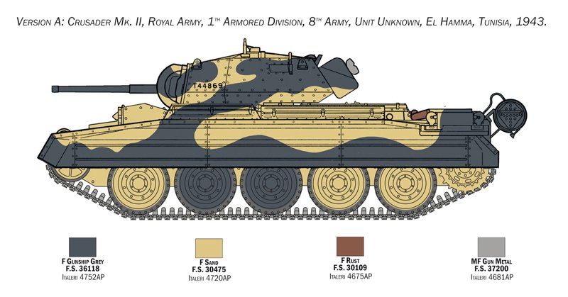 6579 - Crusader Mk. II with 8th Army Infantry (1 : 35) - Imagem 7