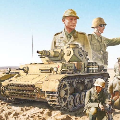 6593 Pz.Kpfw.IV F1/F2/G With Afrika Korps Infantry (1 : 35)