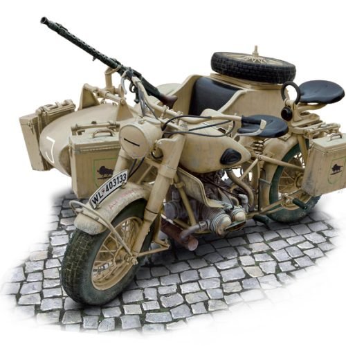 7403 German Military Motorcycle with side car