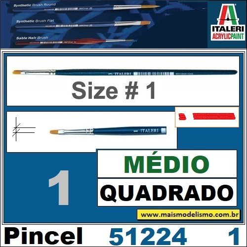 51224 – 1   BRUSH SYNTHETIC FLAT