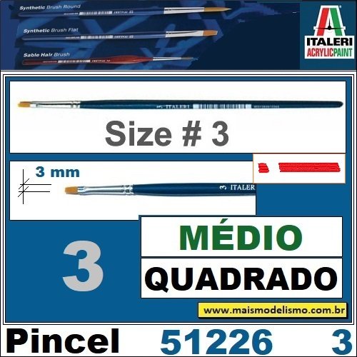 51226 – 3   BRUSH SYNTHETIC FLAT