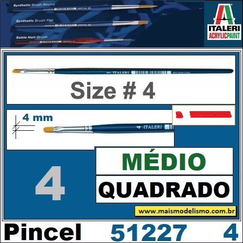 51227 – 4   BRUSH SYNTHETIC FLAT