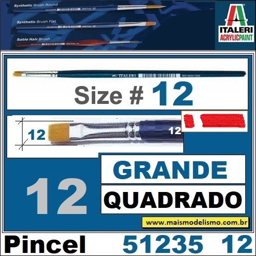 51235 – 12 BRUSH SYNTHETIC FLAT