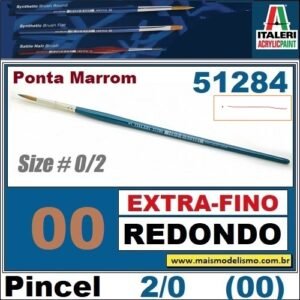 51284 - 0/2  SYNTHETIC ROUND BRUSH W/BR.TIP