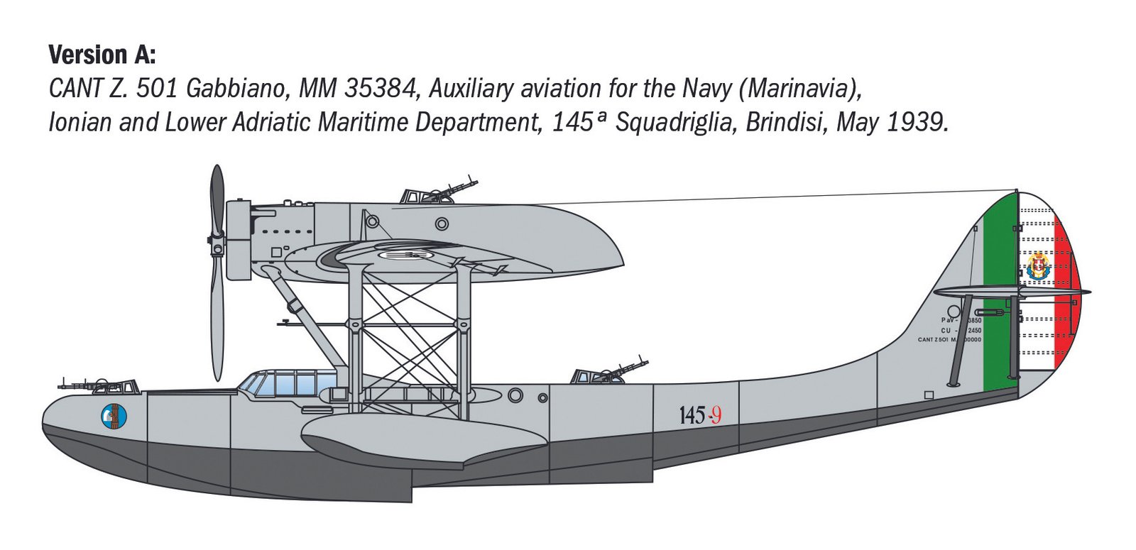 0112 CANT Z-501 GABBIANO (1 : 72) - Imagem 3