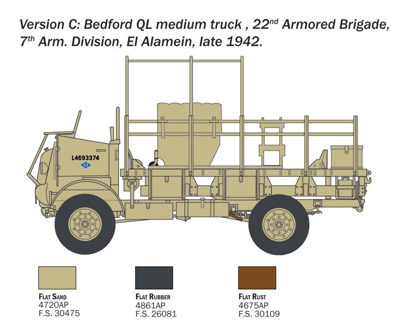 0241 Bedford QL Medium Truck (1 : 35) - Imagem 6