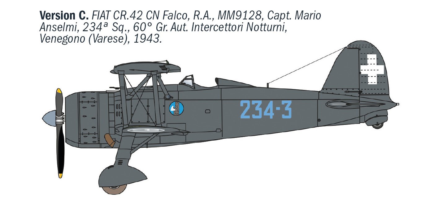 1485 - FIAT CR.42 CN "Falco" NIGHT FIGHTER - Imagem 5