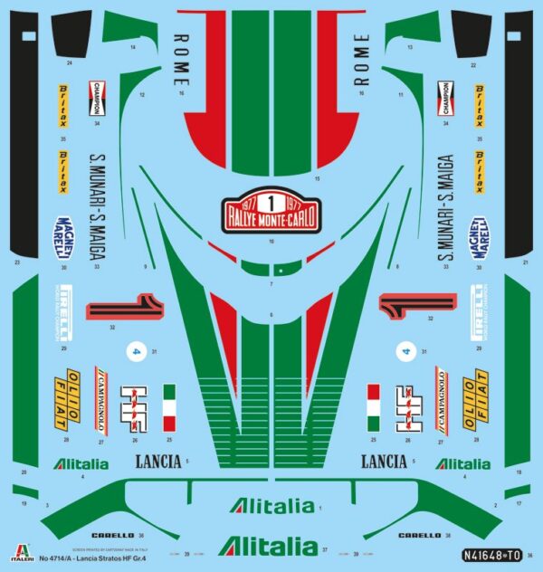 4714 - Lancia stratos HF Gr.4 - Italeri
