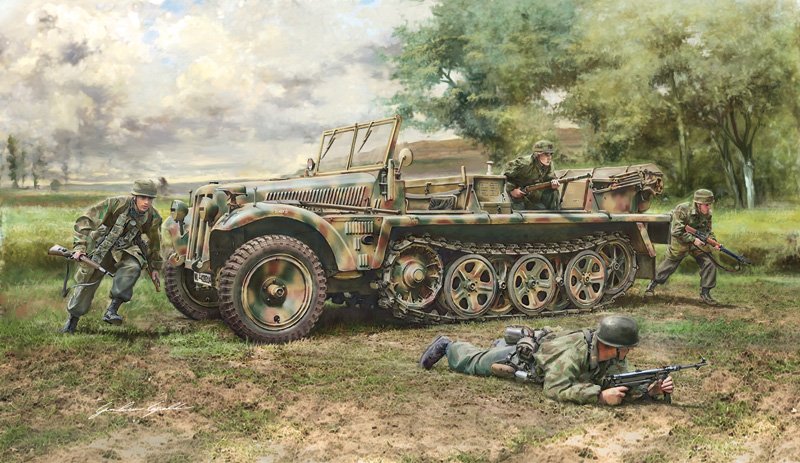 6561 - Sd.Kfz. 10 DEMAG D7 with paratroopers