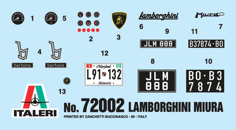 72002 - LAMBORGHINI MIURA (Compl. Set) - Imagem 6